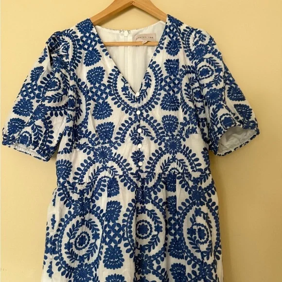 Adelyn Rae Luisa Embroidered Midi Dress blue - Picture 7 of 9